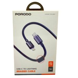 کابل شارژ پورودو USB-C به لایتنینگ